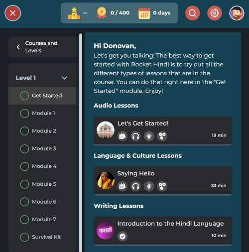 Rocket Languages Mobile App